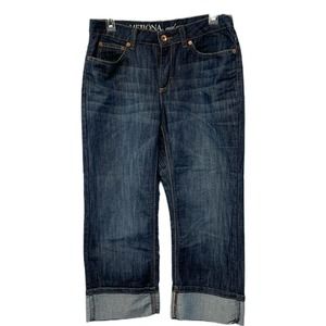 Merona Womens Cuffed Denim Capri